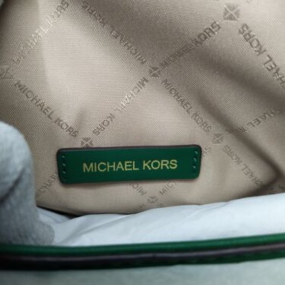 Michael Kors Cece Jewel Green Leather Studs Satchel Shoulder Bag - NWT $628 - Picture 4 of 8